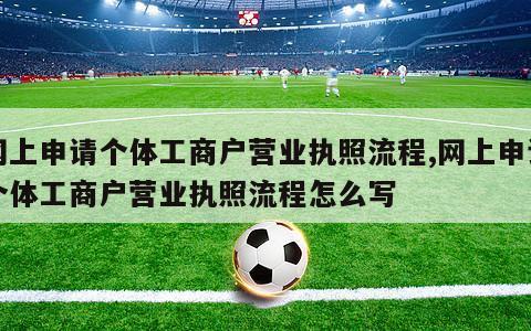 网上申请个体工商户营业执照流程,网上申请个体工商户营业执照流程怎么写