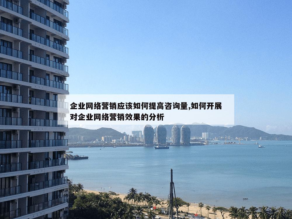 企业网络营销应该如何提高咨询量,如何开展对企业网络营销效果的分析